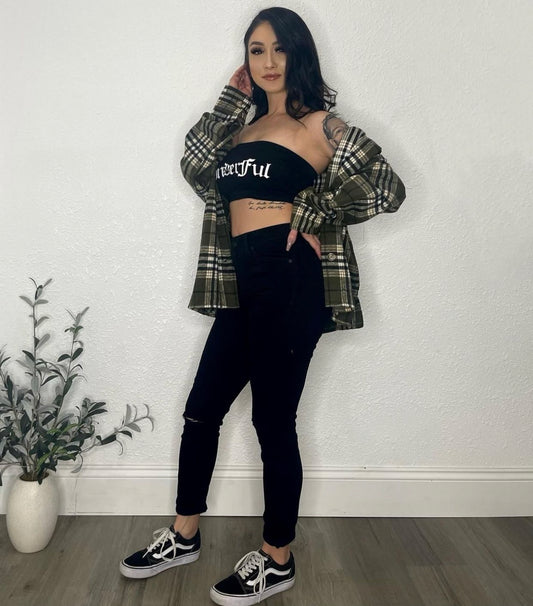 Aaliyah High Waisted Black Jeans