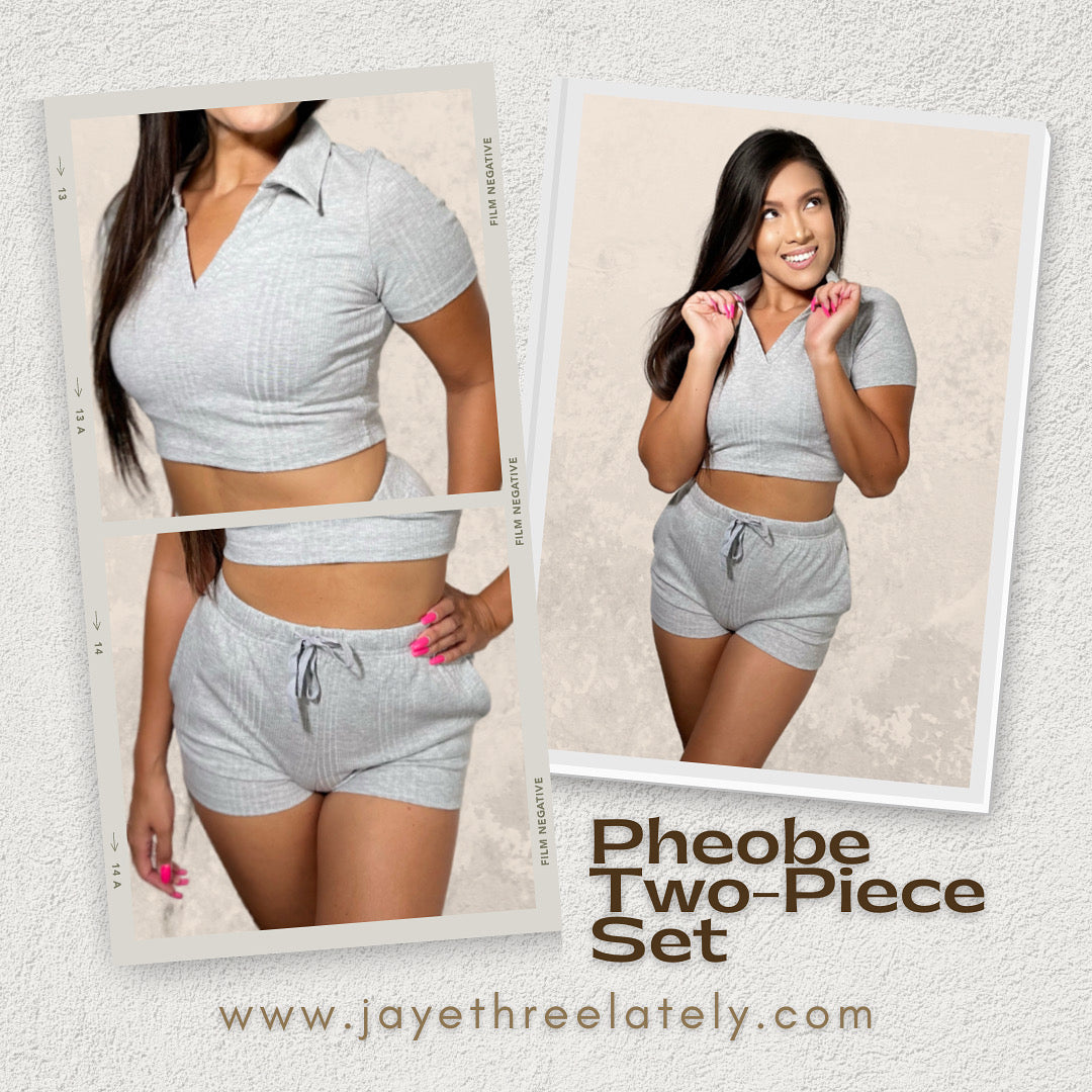 Phoebe 2Pc Set in Grey